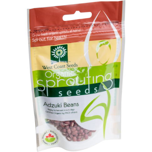 Adzuki Certified Organic Sprouting Adzuki Vegetable Seeds - West Coast Seeds - SS115A