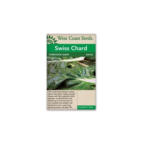 Fordhook Giant heat tolerant Swiss Chard Vegetable Seeds - West Coast Seeds - SW750A