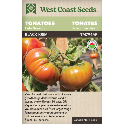 Black Krim Certified Organic Beefsteak Tomatoes Vegetables Seeds - West Coast Seeds