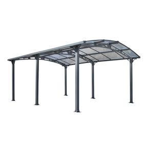 Gazebo Penguin Acay Carport with Gutter in Grey