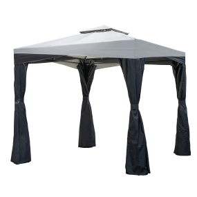 Sojag 8 x 8 x 8.6 ft Grey Malta Gazebo