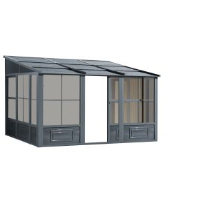 Gazebo Penguin Florence Add-A-Room with Metal Roof 10 Ft. x 12 Ft. in Slate