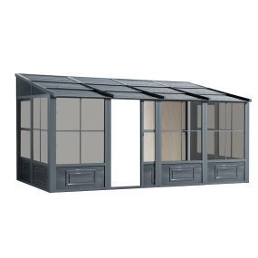 Gazebo Penguin Florence Add-A-Room with Metal Roof 8 Ft. x 16 Ft. in Slate