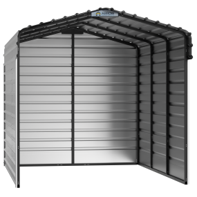 Arrow Steel Carport With 3 Wall Kits, 10X15X09