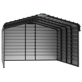 Arrow Steel Carport With 3 Wall Kits, 12X20X07