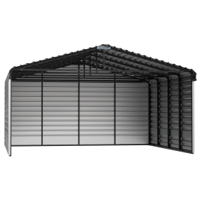 Arrow Steel Carport With 3 Wall Kits, 20X20X09