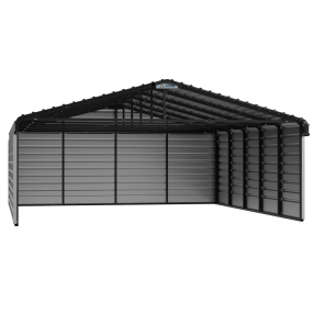 Arrow Steel Carport With 3 Wall Kits, 20X24X07, Eggshell