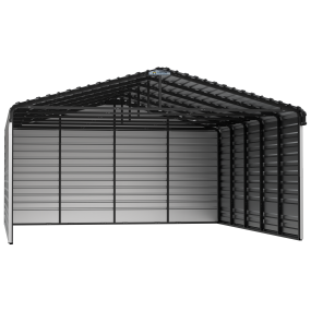 Arrow Steel Carport With 3 Wall Kits, 20X24X09