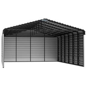 Arrow Steel Carport With 3 Wall Kits, 20X29X09