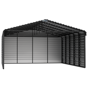 Arrow Steel Carport With 3 Wall Kits, 20X24X09