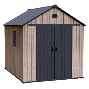 Arrow Resin Series 8x10 Outdoor Storage Shed Brown Ash