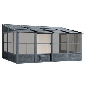 Gazebo Penguin Florence Add-A-Room with Metal Roof 10 Ft. x 16 Ft. in Slate