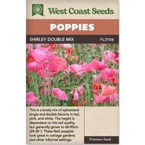 Shirley Double Mix Poppies Flower Seeds - West Coast Seeds - FL3106AF