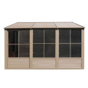 Gazebo Penguin Florence Add-A-Room with Metal Roof 10 Ft. x 16 Ft. in Sand