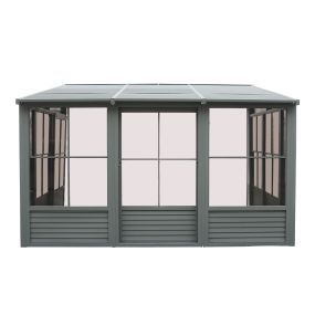 Gazebo Penguin Florence Add-A-Room with Metal Roof 8 Ft. x 16 Ft. in Slate