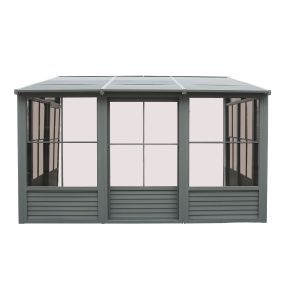 Gazebo Penguin Florence Add-A-Room with Metal Roof 10 Ft. x 16 Ft. in Slate