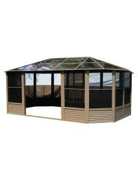 Gazebo Penguin Florence Solarium 12 Ft. x 18 Ft. in Sand