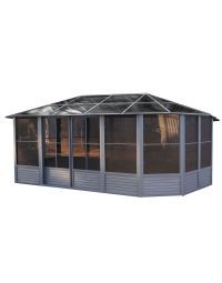 Gazebo Penguin Florence Solarium 12 Ft. x 18 Ft. in Slate
