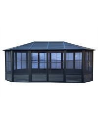 Gazebo Penguin Florence Solarium 12 X 18 Metal Roof in black