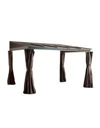 Sojag Pompano 10 ft. x 10 ft. Wall Gazebo, Brown — main product image