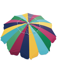 7' 20 Panel Umbrella with Integrated Sand Anchor