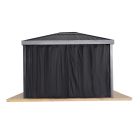 Sojag, rideaux noirs pour abri soleil Skylight, 10 pi x 12 pi, polyester filé, rideaux d'extérieur