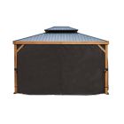 Gazebo Penguin Yosemite 10 ft x 12 ft Black Polyester Curtains