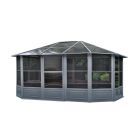 Florence Solarium avec Toit en polycarbonate 12 Pi. x 15 Pi. couleur Gris