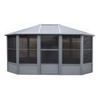 Florence Solarium avec Toit en Métal 12 Pi. x 15 Pi. couleur Gris