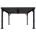 Sojag Fontana Black Aluminum Frame 10 x 12 ft Pergola