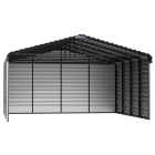 Steel Carport With 3 Wall Kits, 20X20X09