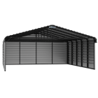 Steel Carport With 3 Wall Kits, 20X24X07, Eggshell