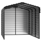 Abri d'auto en acier avec 3 parois, 10x15x09, charbon