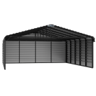 Abri d'auto en acier avec 3 parois, 20x24x07