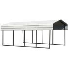 Steel Carport 10 ft. x 20 ft. x 7 ft. Galvanized Black/Eggshell