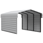 Arrow Carports Abri d'auto en acier galvanisé, avec enceinte 2 côtés, Kit abri d'auto métallique, 10' x 15' x 7', Coquille d'œuf