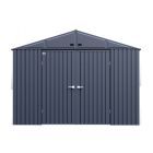 Arrow Elite Steel Storage Shed, 10x14, Anthracite