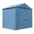Arrow Elite Steel Storage Shed, 8x6, Blue Grey