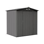 EZEE Shed钢制储物棚 6 x 5英尺 镀锌 低山墙 炭灰色