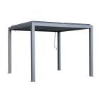 Pergola Vikos 10x10 en aluminium et persiennes en acier galvanisées