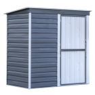 Shed-in-a-Box Steel Storage Shed 6 x 4 ft. Galvanized Charcoal/Cream