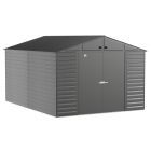 Arrow Select Steel Storage Shed, 10x14, Gris anthracite