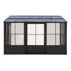 Gazebo Penguin Florence壁挂式阳光房 10x12 聚碳酸酯屋顶 黑色