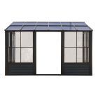 Gazebo Penguin Florence壁挂式阳光房 8x16 聚碳酸酯屋顶 黑色