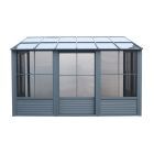Gazebo Penguin Florence附加阳光房 10英尺 x 16英尺 石板色