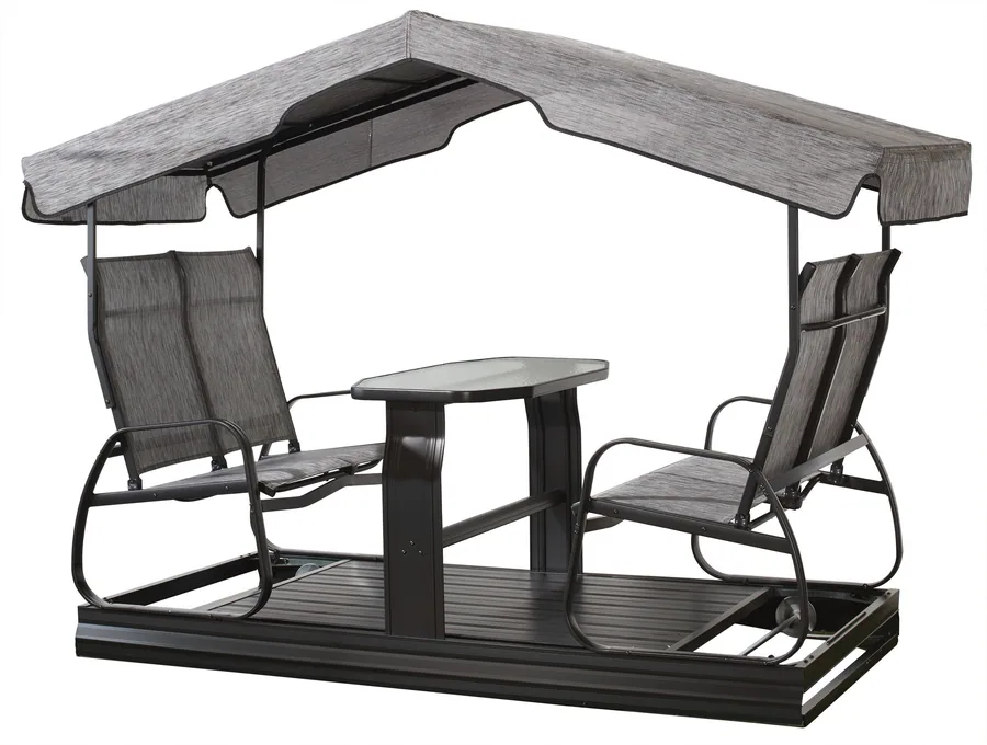 Sojag Eco 4-Seater Garden Swing - Dark Grey — produit isolé sur fond blanc