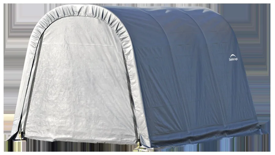 ShelterLogic ShelterCoat 10 x 12 x 8 ft. Wind and Snow Rated Garage Round Gray STD