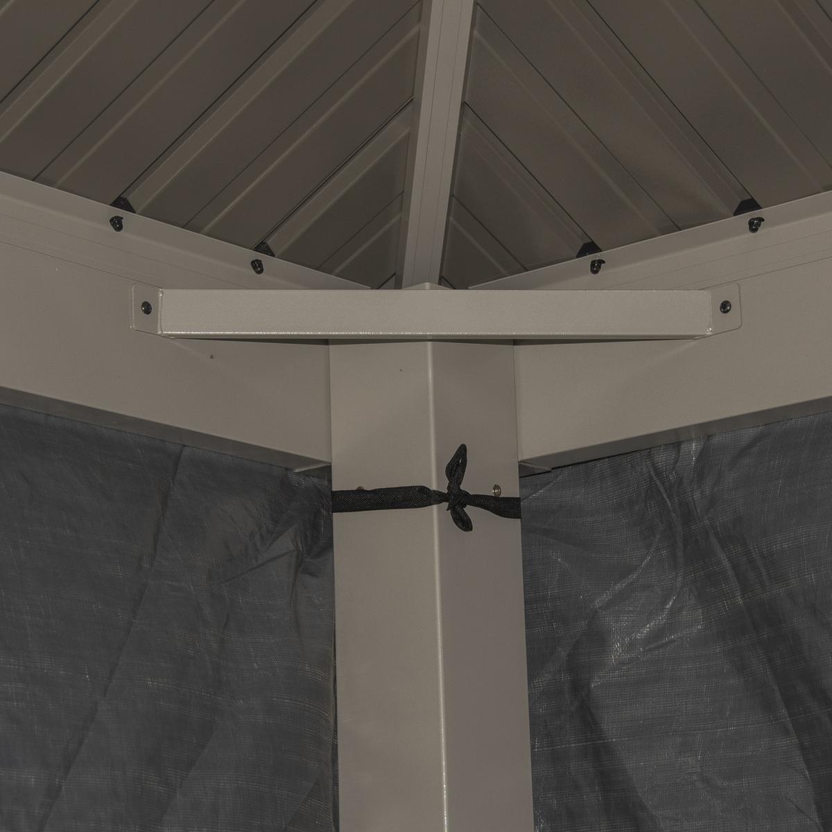 Sangle en nylon qui attache la housse à un poteau du gazebo